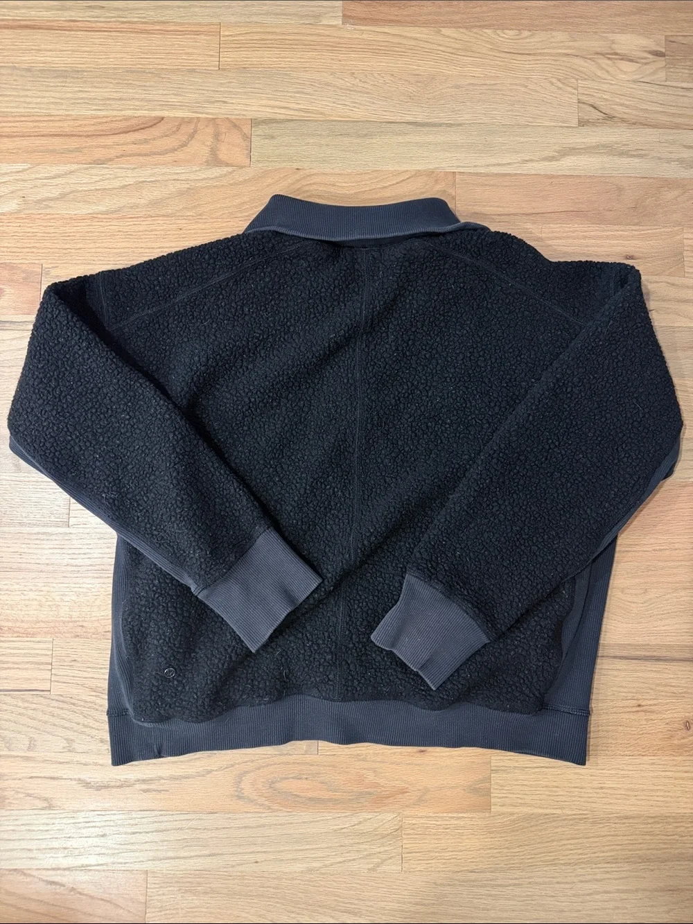 lululemon Scuba Oversized Sherpa Half-Zip Pullover Black Fleece Size 8